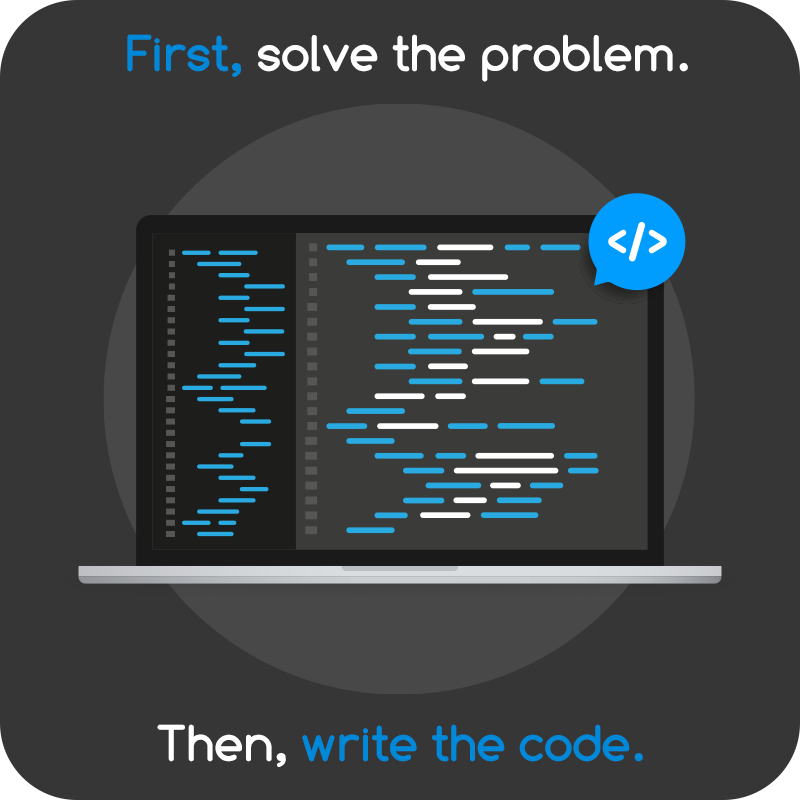 First solve the problem, then write the code.